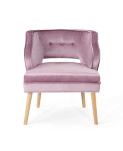 Shop Noble House Mariposa Accent Chair In Lavender