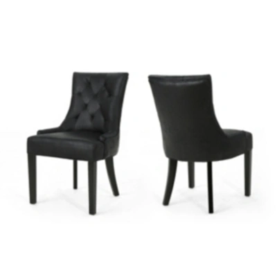 Shop Noble House Hayden Dining Chairs (set Of 2) In Black