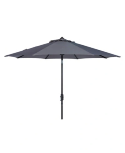 Shop Safavieh Ortega 9' Auto Tilt Crank Umbrella In Grey