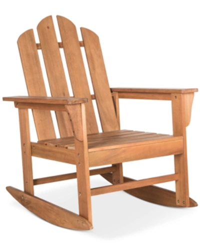 Safavieh Adda Outdoor Adirondack Rocking Chair In Brown