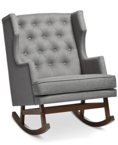 Shop Furniture Bethany Gray Rocking Chair In Grey