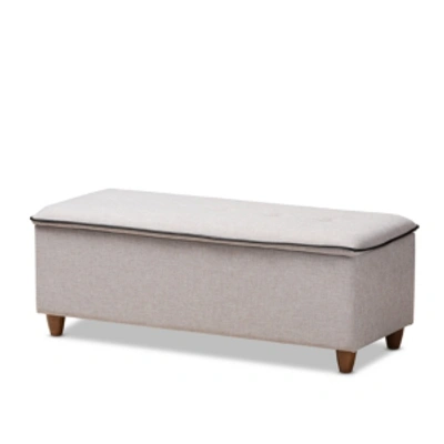 Shop Furniture Marlisa Ottoman In Grey