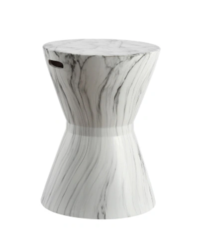 Shop Furniture African Drum Garden Stool In White