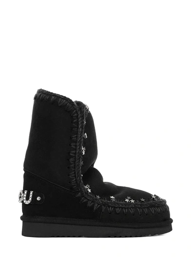 Shop Mou Boots Eskimo 24 Metal Stars In Black