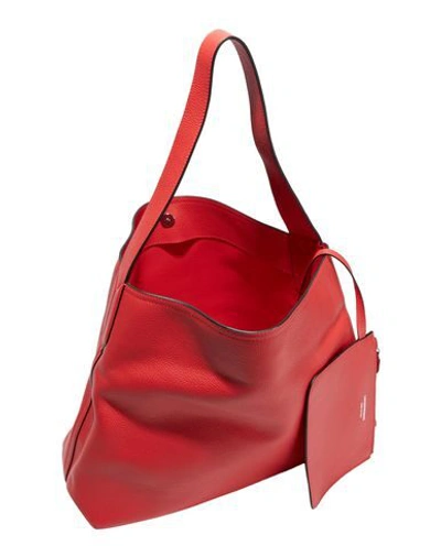 Shop Emporio Armani Woman Handbag Coral Size - Cow Leather In Red