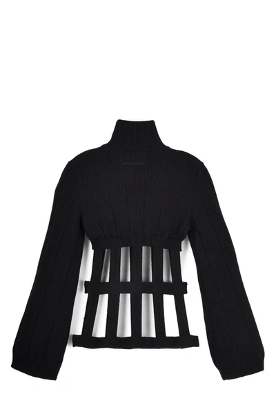 Pre-owned Jean Paul Gaultier 1989 Black Wool Cage Sweater