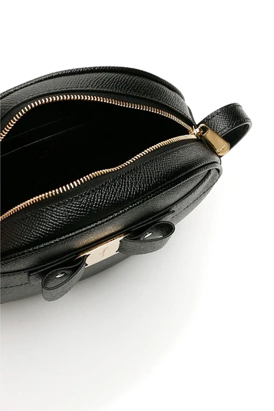 Shop Ferragamo Vara Crossbody Bag In Black