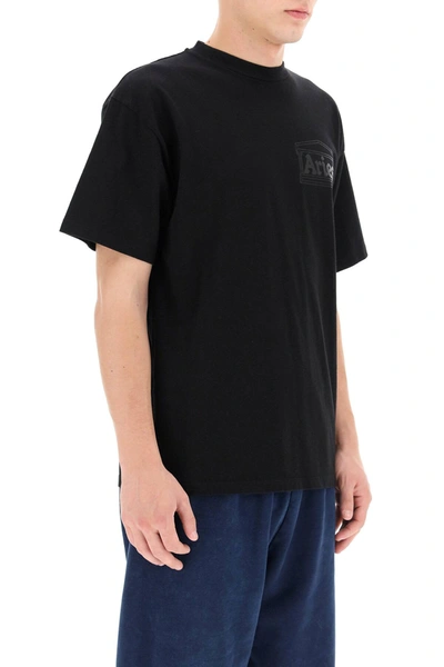 Shop Aries Temple Logo Print T-shirt In Black