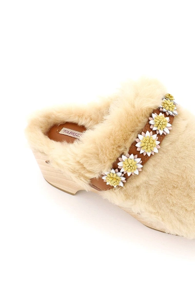 Shop Fabrizio Viti Jean Daisy Clogs In Beige,brown