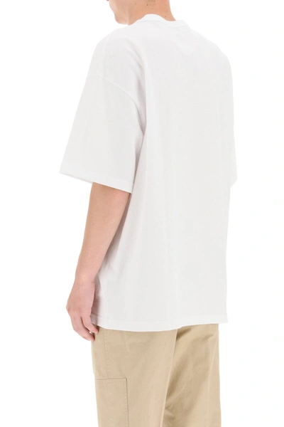 Shop Lanvin Tv Print T-shirt In White,brown,yellow