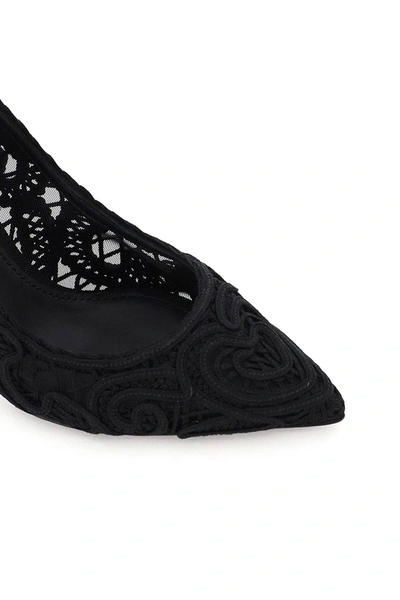 Shop Dolce & Gabbana Cardinale Pumps Cordonet Embroidery In Black