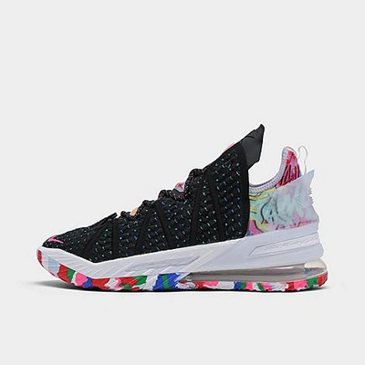 Shop Nike Lebron 18 Basketball Shoes In Black/white/multi