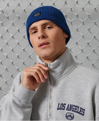 Shop Superdry Storm Beanie In Blue