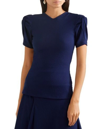 Shop Maggie Marilyn Woman T-shirt Midnight Blue Size L Polyester, Rayon, Elastane