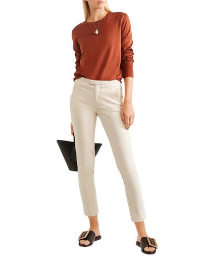 Shop Atm Anthony Thomas Melillo Cropped Pants In Ivory