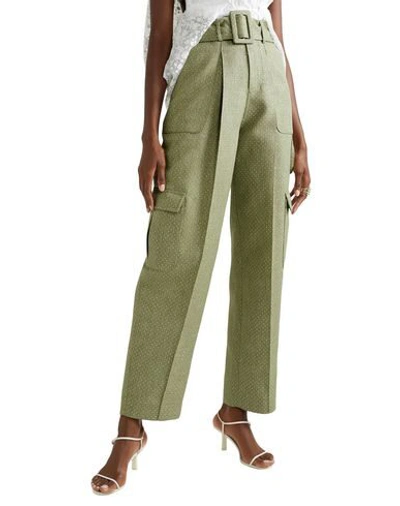 Shop Rosie Assoulin Casual Pants In Light Green
