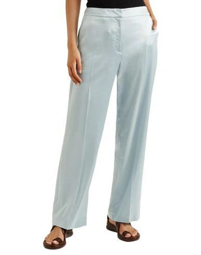 Shop Alexa Chung Alexachung Woman Pants Sky Blue Size 10 Triacetate, Polyester