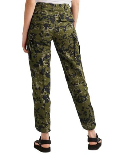 Shop Welldone Woman Pants Military Green Size 3 Cotton