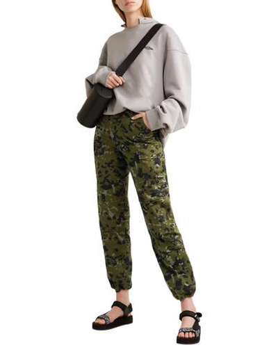 Shop Welldone Woman Pants Military Green Size 3 Cotton