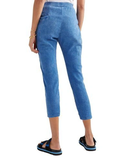 Shop Paradised Woman Pants Azure Size M Cotton In Blue