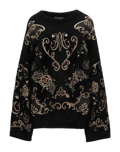 Shop Dolce & Gabbana Woman Sweater Black Size 10 Virgin Wool, Viscose, Polyamide