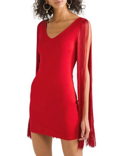 Shop Moschino Woman Mini Dress Red Size 6 Viscose, Cotton, Elastane