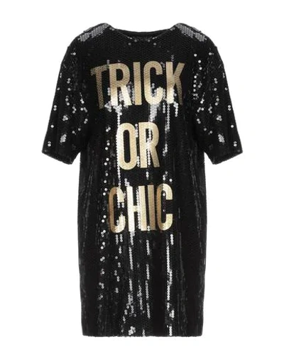 Shop Moschino Woman Mini Dress Black Size 10 Polyester, Elastane