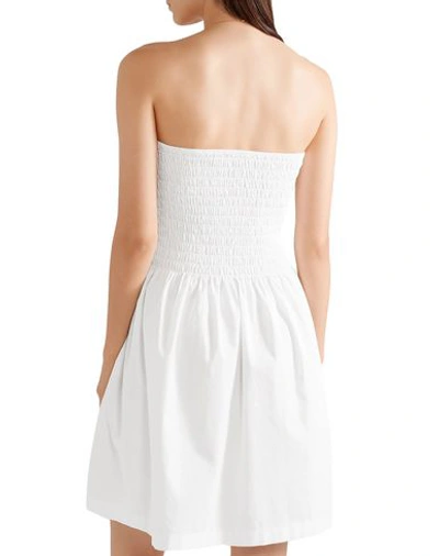 Shop Atm Anthony Thomas Melillo Woman Short Dress White Size L Cotton