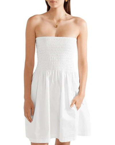 Shop Atm Anthony Thomas Melillo Woman Short Dress White Size L Cotton