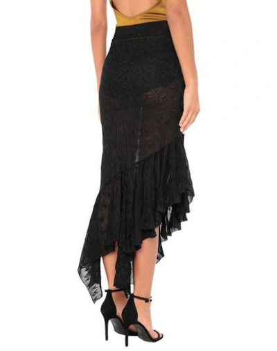 Shop Roberto Cavalli Woman Midi Skirt Black Size 4 Viscose, Polyester, Polyamide, Elastane