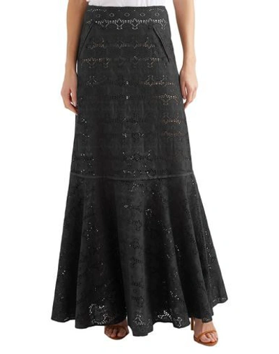 Shop Anna Mason Long Skirts In Black