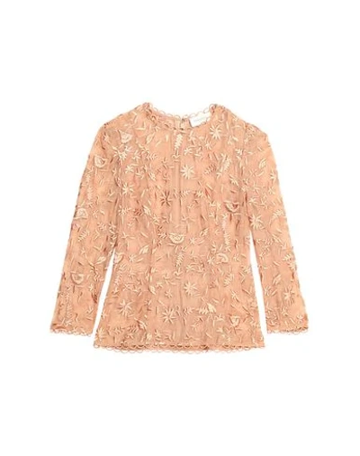 Shop Zimmermann Blouses In Pale Pink