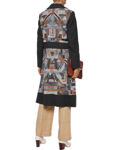 Shop Etro Coats In Steel Grey