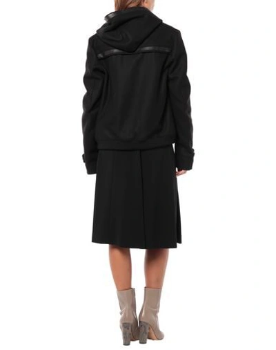 Shop Dior Woman Coat Black Size 14 Virgin Wool, Polyamide, Lambskin
