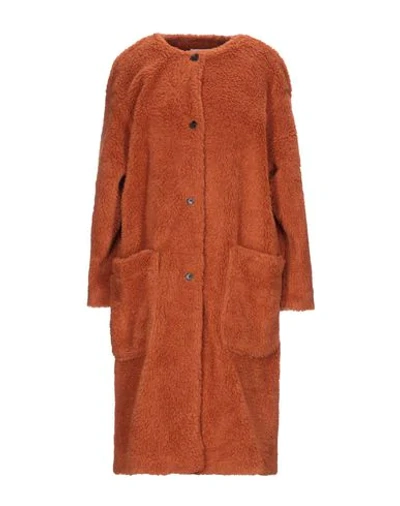 Shop American Vintage Coats In Rust