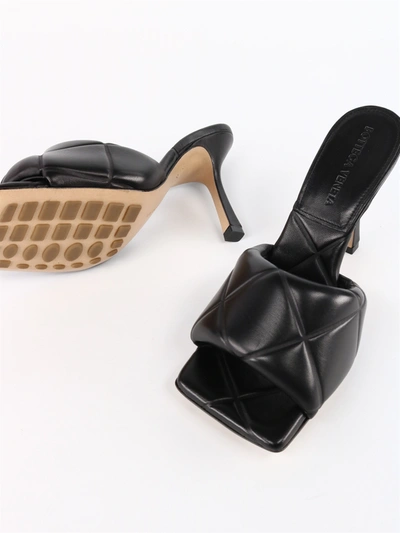 Shop Bottega Veneta Bv Rubber Lido Sandal In Black