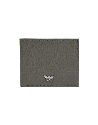 Shop Emporio Armani Man Wallet Dove Grey Size - Polyester
