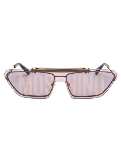 Shop Moschino Mos048/s Sunglasses In 0000a Rose Gold