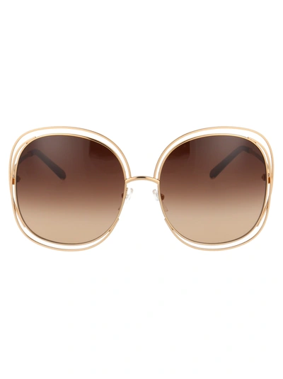 Shop Chloé Ce126s Sunglasses In 784 Rose Gold