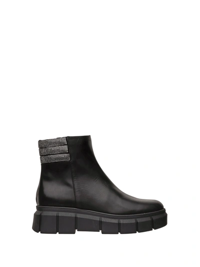 Shop Ninalilou Black Snow Ankle Boot In Nero