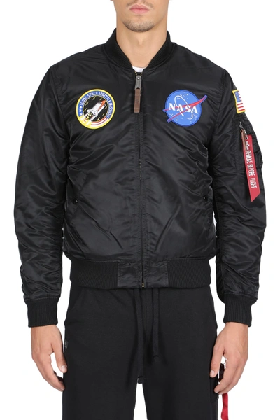 Shop Alpha Industries Ma-1 Vf Nasa In Nero