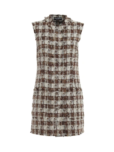 Shop Dolce & Gabbana Gilet In Quadri Check