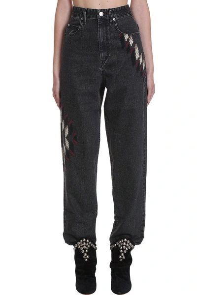 Shop Isabel Marant Étoile Corsyb Jeans In Black Denim