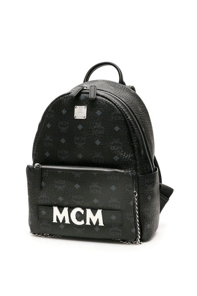 Shop Mcm Trilogie Stark Visetos Backpack In Black (black)