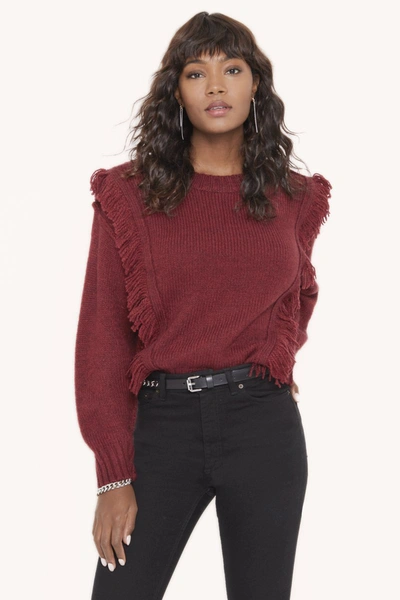 Shop Rebecca Minkoff Willa Sweater In Burgundy