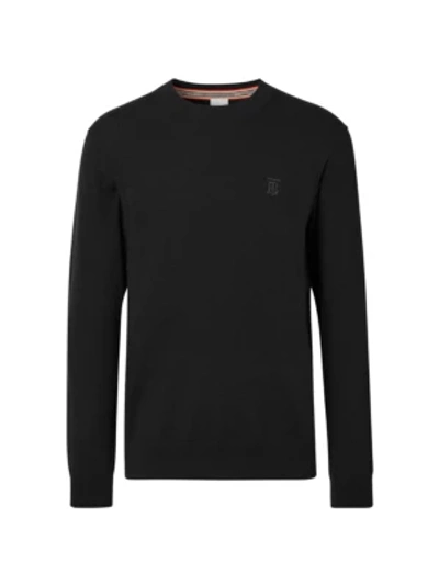 Shop Burberry Bancroft Cashmere Crew Sweater In Black