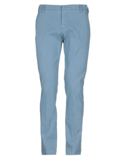 Shop Entre Amis Man Pants Pastel Blue Size 29 Cotton, Elastane