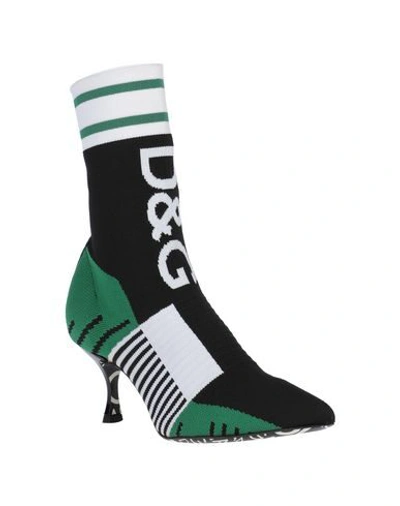 Shop Dolce & Gabbana Woman Ankle Boots Green Size 6.5 Textile Fibers