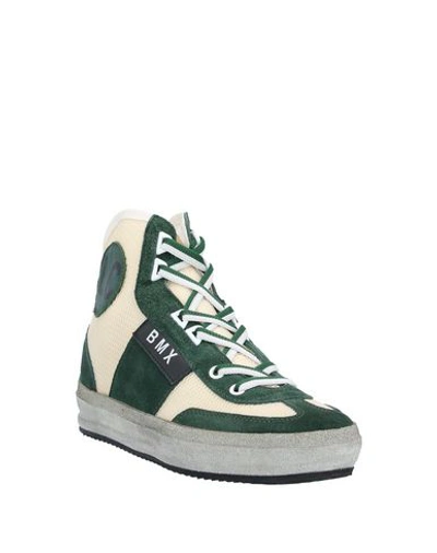 Shop Leather Crown Sneakers In Green