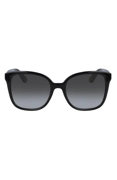 Shop Chloé 59mm Gradient Square Sunglasses In Black